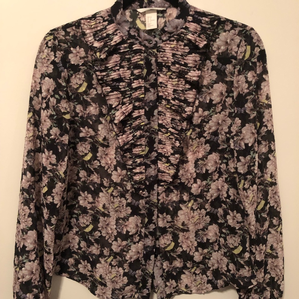 H and M top floral size S